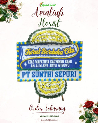 Papan Bunga Duka di Tapak Lebar